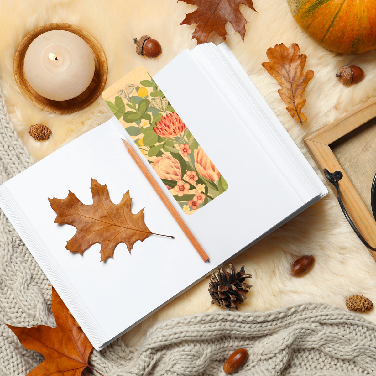 Wood Bookmark - Native Posy