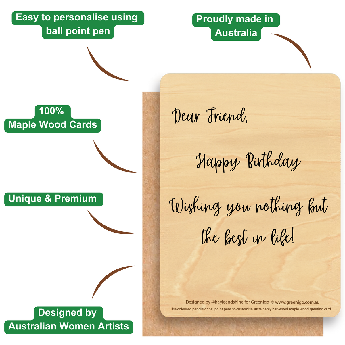 Wood Greeting Card Bundle - 6 Pack - Life Down Under