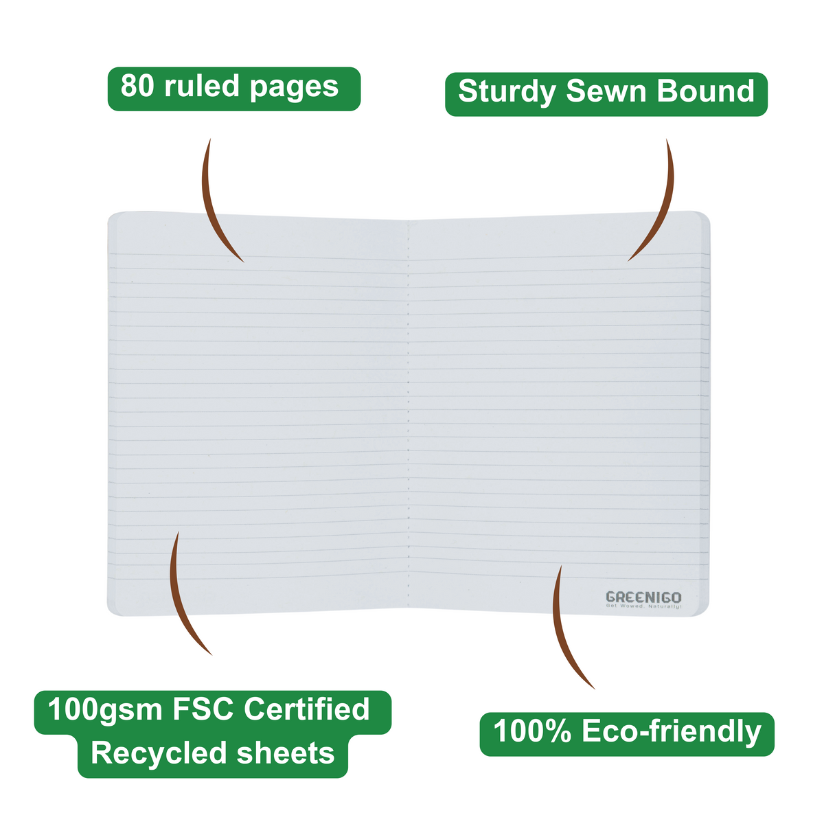 Wood Cover B6 Notebook Bundle - 6 Pack - Bush Greetings Collection