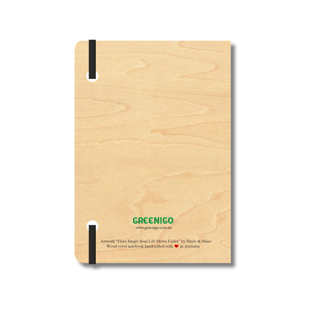 B6 Wood Cover Notebook (Lined) - Flora Jungle