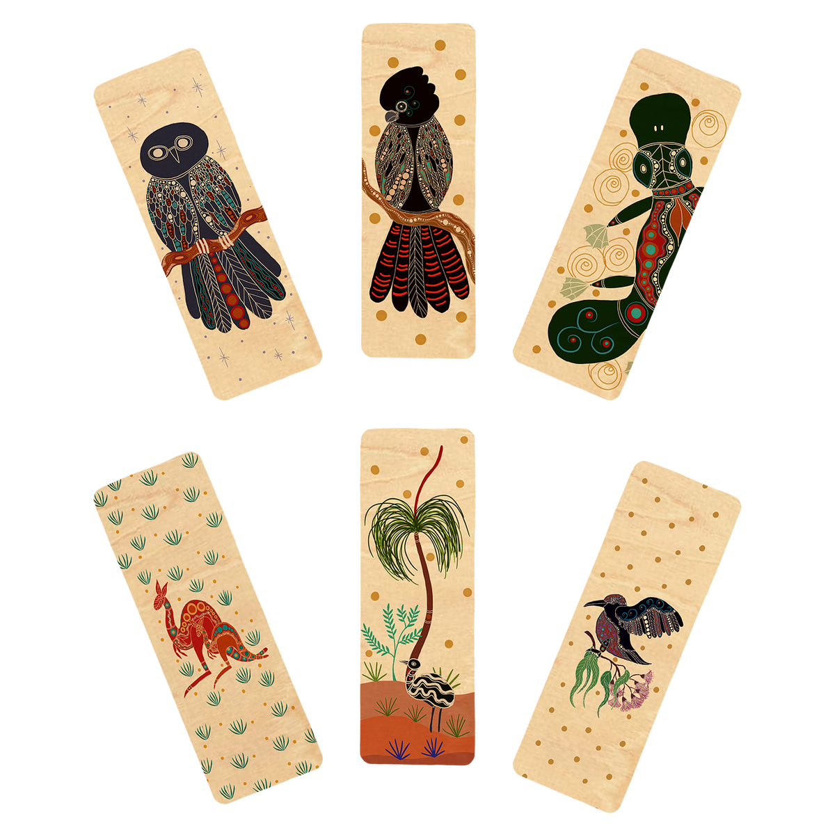 Wood Bookmark Bundle - 6 Pack - Jigay Collection