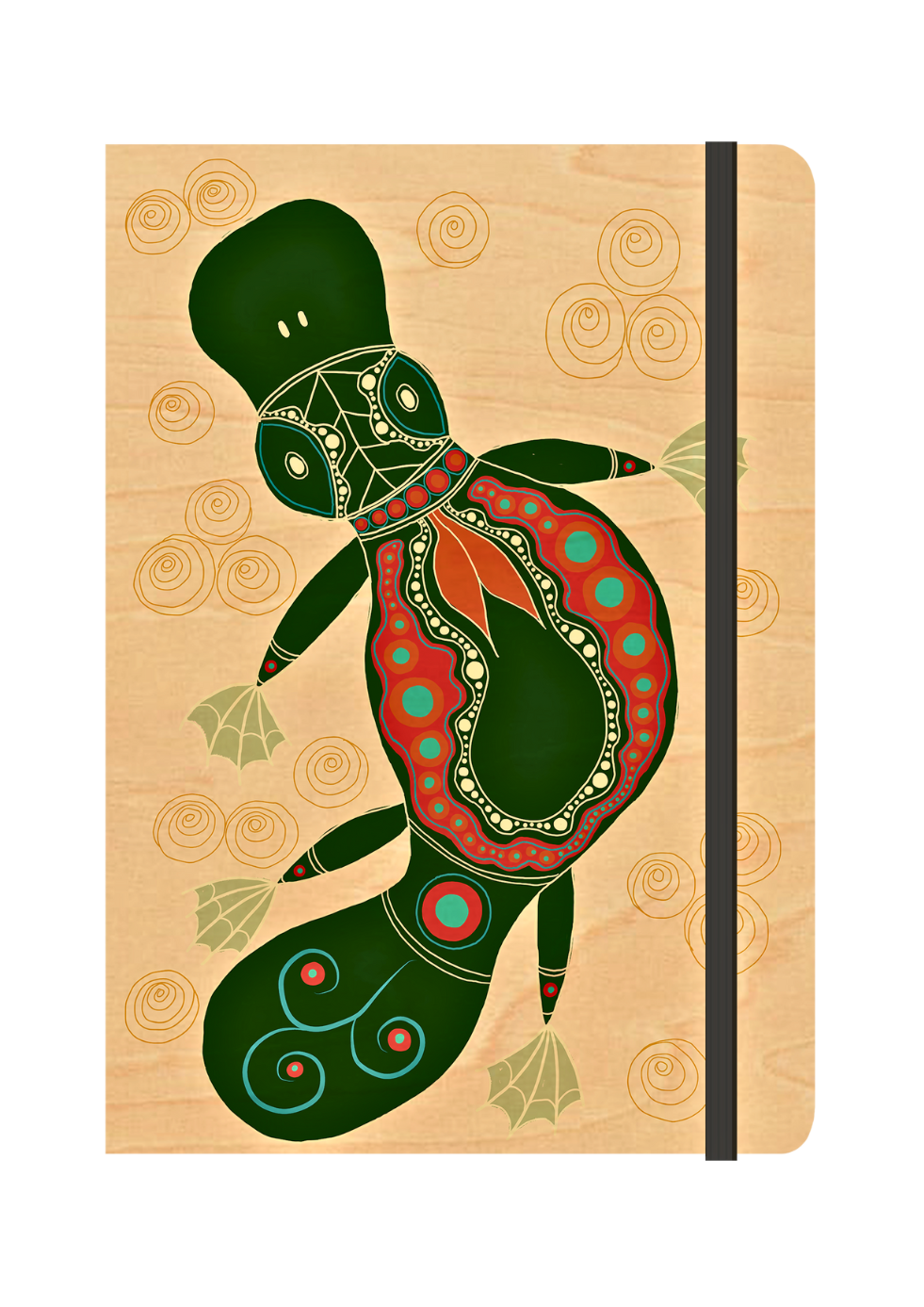 B6 Wood Cover Notebook (Lined) - Gugula (Platypus)