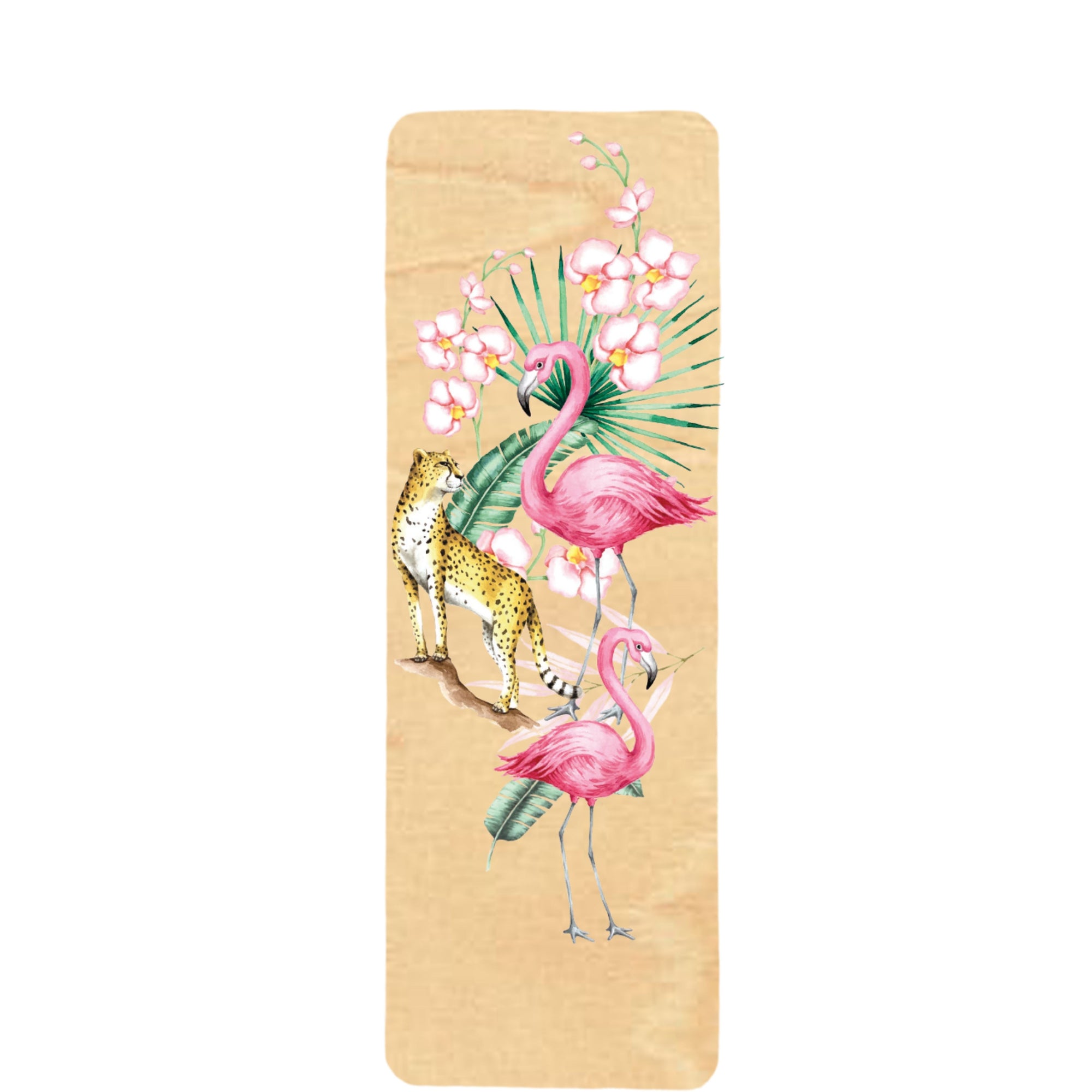 Wood Bookmark - Flamingo Jungle