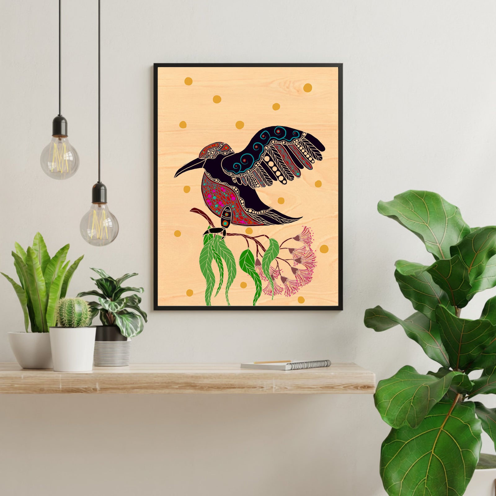 Wood Art Print A4 - Gunggaga (Kookaburra)