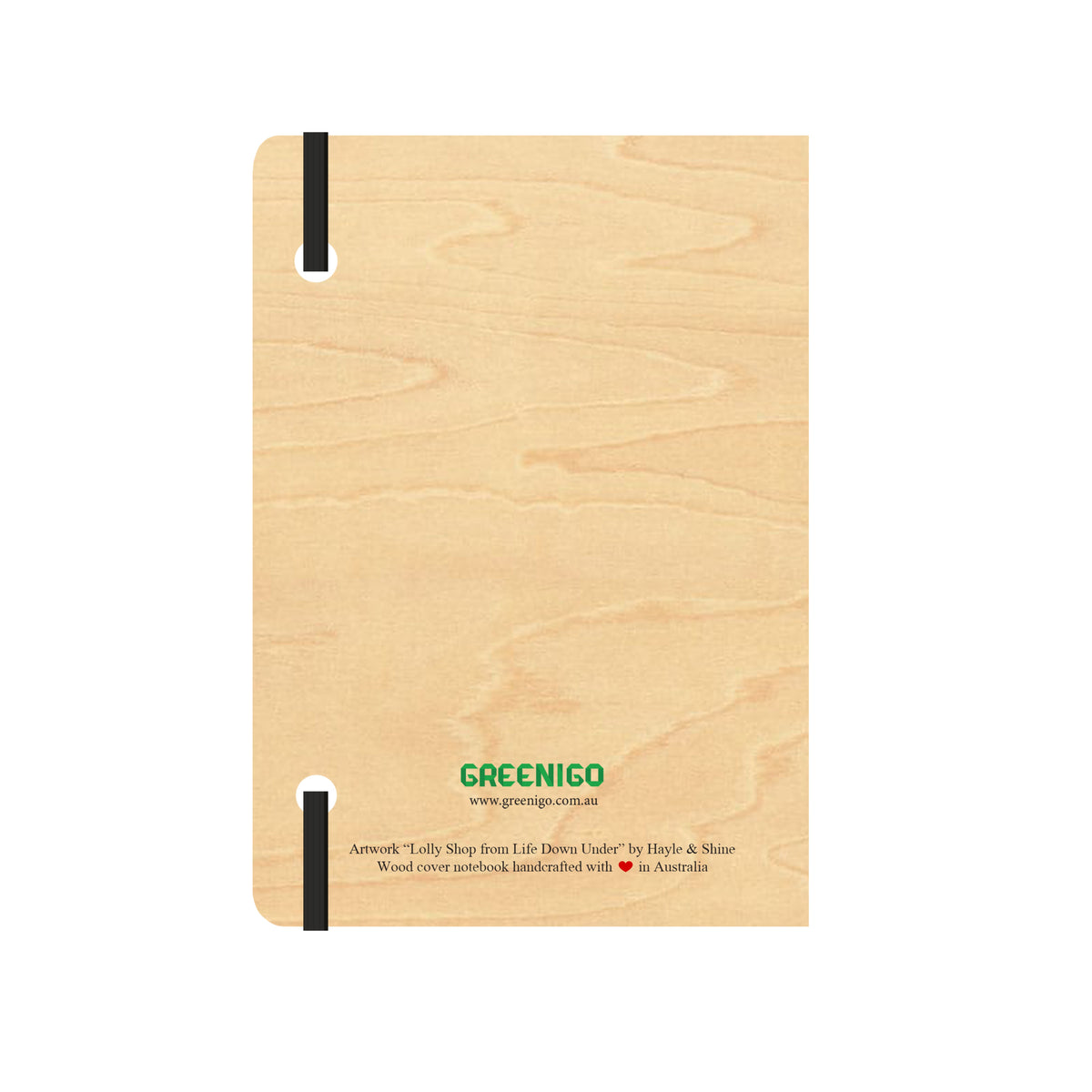 B6 Wood Cover Notebook (Lined) - Lolly Shop