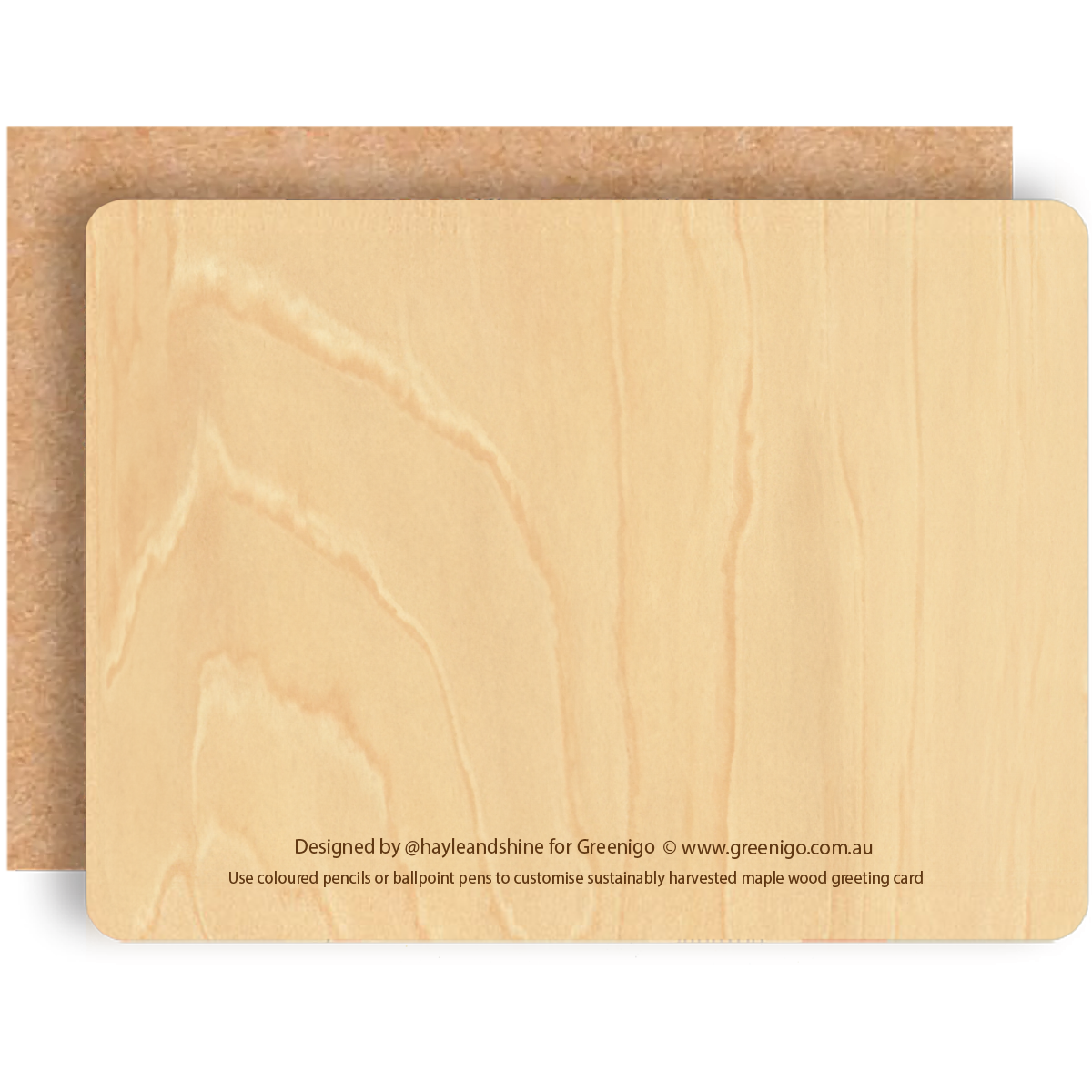 Wood Greeting Card - Farmers Market